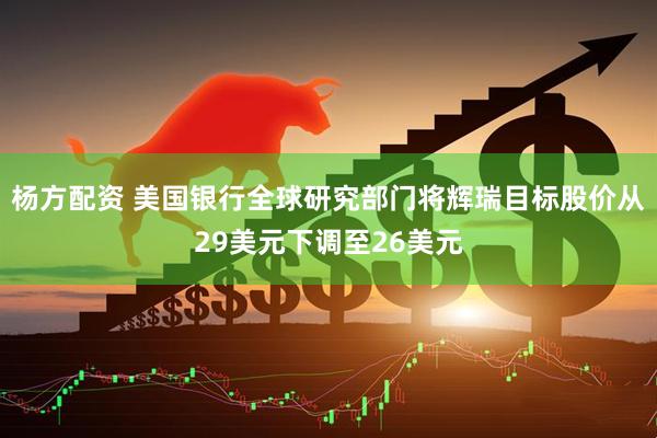 杨方配资 美国银行全球研究部门将辉瑞目标股价从29美元下调至26美元