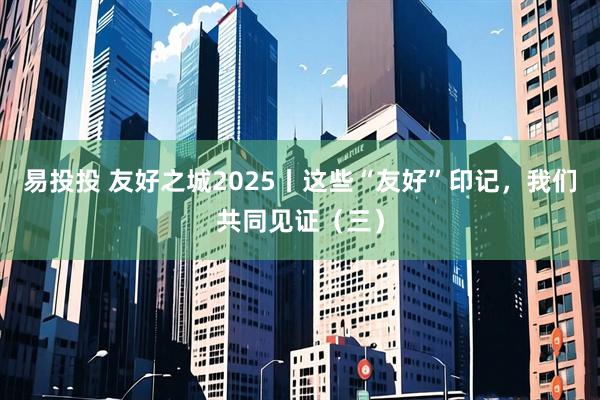 易投投 友好之城2025丨这些“友好”印记，我们共同见证（三）